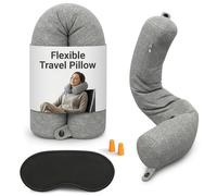 Point2Points Twist Memory Foam Travel Pillow, Bendable, Adjustable, 25.2 in