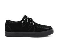 Pointed Creeper Sneaker Black Suede Platform Shoes - Black 6