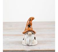 Pointed Hat Rustic LED Santa - 10.4cm Hand-Finished Christmas Figurine, Festive Glow