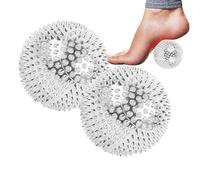 Pointed Magnetic Massage Balls | Enriched Massager for Acupoint Points and Hands: 1 Pair of Ejection Balls with Dense Thorns for Children and Adults Palm Trees, Legs, Feet