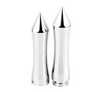 Pointed Motorcycle Hand Grips for Handlebar Projects | Left Grip and Right Grip, Precision-Machined Finish, Distinctive Profile for Replacement Projects