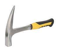 Pointed Rock Hammer, Double Head Flat Mouth Brick Hammer with Shock-Reducing Handle, Geologist Rock Pick Survey Brick Duckbill Hammer for Rock Excavation, Geological Research (S