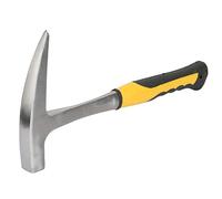 Pointed Rock Hammer, Double Head Flat Mouth Brick Hammer with Shock-Reducing Handle, Geologist Rock Pick Survey Brick Duckbill Hammer for Rock Excavation, Geological Research (L