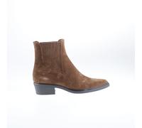 Pointed Suede Ankle Boots Mahogany