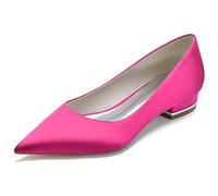 Pointed Toe Chunky Heels, Low Block Heels, Kitten Heels for Women, 2.5 cm Stable Heel Slip-On, Work Pumps, Office & Casual,E,40