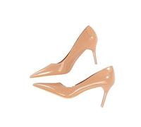 Pointed Toe Heels Autumn Patent Leather Concise Women's Shoes Pointed Toe Office High Heels Pumps Women Sexy Party Wedding Shallow Nude Red High Heels for Women Stiletto(Nude 7.5 cm,11)
