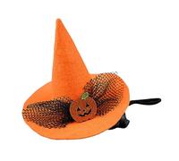 Pointed Witch Hat Design Hat For Halloween Mischievous Party Pet Winter Keep Warm With Adjustable Neck Strap Funny For Pet Halloween Cosplay