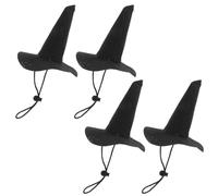 Pointed Wizard Pet Hat Halloween Black 4pcs for Dogs and Cats