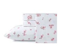 Pointehaven 180 GSM Brushed Cotton Flannel Sheet Sets (Sakura, Twin XL)