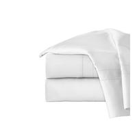 pointehaven 620 Thread Count Long Staple Cotton Deep Pocket Oversized Sheet Set, King, White