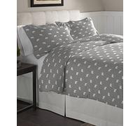 pointehaven Flannel Oversized Duvet Set, King, Polar Bear