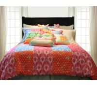 Pointehaven Printed 300 TC 3-Piece 100-Percent Combed Cotton Duvet Set, Clarissa, Queen
