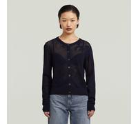 Pointelle Cardi Knit - Dark blue - Women XS