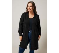 Pointelle Knitted Cardigan Evans Black 30-32