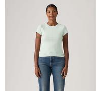 Pointelle Short Sleeve Crew Neck T-Shirt Pale Blue