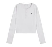 Pointelle Top LS - unisex - Tommy Hilfiger - Kids Shirts - White - 6 Y - Kids 6 Y