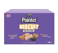 Pointer Biscuit Selection, Oven Baked Dog Treats with No Artificial Flavourings, Enriched with Vitamins and Minerals, 10 kg Box