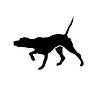 Pointer Dog Vinyl Decal Funny Car Stickers Motorcycle Car Styling Decoration 12.7 * 9.5CM(2Pcs)
