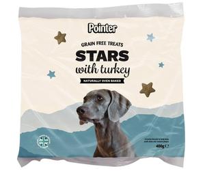 Pointer Grain Free Turkey Stars for Dogs - 400g
