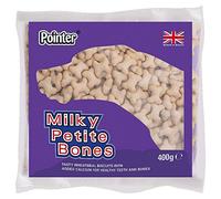 Pointer - Milky Petite Small Bite Dog Bones, Milky Petite Dog Treats, Wheatmeal Biscuits with Added Calcium, (6 x 400g) - 2.4kg