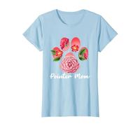 Pointer Mom | English German Pointer | Hunting Gun Dog T-Shirt, Women, Baby Blue, 3X-Large