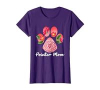 Pointer Mom | English German Pointer | Hunting Gun Dog T-Shirt, Women, Purple, X-Large