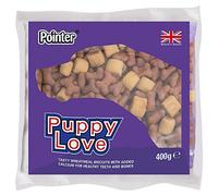 Pointer - Puppy Love Dog Treats, Oven Baked Dog Biscuits with Added Calcium, Perfect for Healthy Teeth and Bones, Variety, (6 x 400g) - 2.4kg