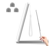 Pointer Stick with Stylus Smooth Sensitive Tablet Pen, Pointers for Classroom, Teacher Coach Presenter Pointer, Pointer Finger Stick, Equipped with 3 Original Pen Tips, with Lanyard, White
