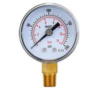Pointer Type Dual Scale Pressure - Battery, Clear Numeral Readings, Metal Case Protection, Accurate Air Tight Measurement, 1 / 8inch BSPT Bottom Mount (type 6)