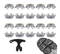 Pointes pour Chaussures de Golf - Kit d'Outils pour Pointes de Golf | Anti-dérapantes avec Clé | Pour Trail, Course à Pied et Entraînement sur Terrains Variés