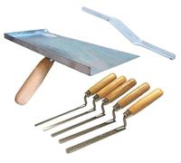 Pointing Brickwork Hawk & 5 x Finger Trowels Set + Jointing Tool for Brick Gaps Fill Fix Repair Tools DIY