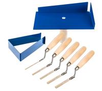 Pointing Brickwork Hawk with 5 Finger Pointing Trowel Set, Mortar Holder with Wooden Handle, Powder-Coated Steel Plate for Masonry, Horizontal & Vertical Joint Repair, DIY & Professional Use