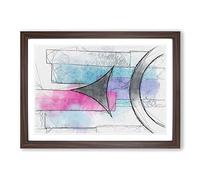 Pointing to The End in Abstract Framed Print | A2 Walnut Framed Wall Art | Ready to Hang | Abstract Fantasy Picture | Living Room Bedroom Lounge Office