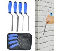 Pointing Trowel - 4-Piece Stainless Steel Brick Laying Trowel Tuck Pointer | Professional Concrete Tools for Mortar Plastering Sealing Beginner Home Renovation Stucco Application