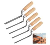 Pointing Trowel, 5 Pcs Stainless Steel Pointing Tool, 6/8/10/12/14mm Finger Trowel, Suitable for Bricklaying, Tile Laying and Masonry Work