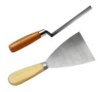 Pointing Trowel, Pointing Tool, 2-Piece Cement Trowel Set for Brickwork and Tile Grouting, Ideal for Professional Builders and DIY Enthusiasts,90x60mm and 26x7.5cm