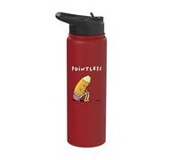 Pointless Pencil Pun Funny Broken Pencil Humor Stainless Steel Insulated Water Bottle
