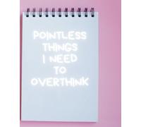 Pointless things I need to overthink | 8x10 lined 100 pages | funny notebook lined journal gift for friend bestie diary | get**itdone notebook