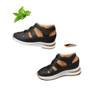 POIOZXD Bomre Shoes,Aveta Orthopedic Sandals,2025 New Women's Hollow Out Breathable Platform Wedge Sandals Sneakers Roman Sports Sandal Gladiator Platform Shoes (A-Black,39EU)