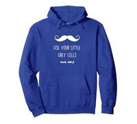 POIROT USE YOUR LITTLE GREY CELLS Pullover Hoodie, Adult Unisex, Royal Blue, Small