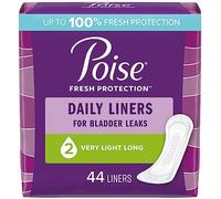 Poise Liners, Discreet Bladder Protection Long and Very Light 44 ea