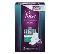 Poise, Ultra Thin Incontinence Pads with Wings Light Absorbency Bladder Control Pads, 26 Count