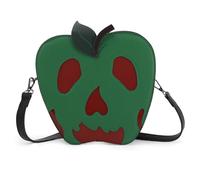 Poison Apple Crossbody Bag, Women's Halloween Shoulder Purse, PU Leather Fairy Tale Handbag for Wicked Queen Costumes