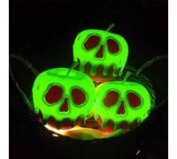 Poison Candy Apple Light- Halloween Night Decor 3D Apple Shapes, Spooky Candy Apple Night Light Tiny Bright For Warm & Scary Ambience