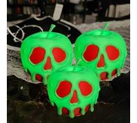 Poison Candy Apple Light- Halloween Night Decor 3D Apple Shapes, Spooky Candy Apple Night Light Tiny Bright For Warm & Scary Ambience