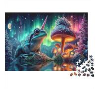 Poison Dart Frog 1000 Pc Recycled Board Puzzle Family Cardboard Jigsaw Lovers Holiday Unicorn Frog Mushroom Land Puzzle Activity Party Game Fun Present for Home 38x26cm/1000pcs