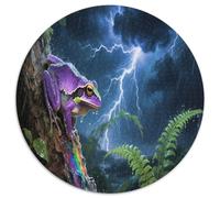 Poison Dart Frog 1000 Piece Round Puzzles for Kids And Adults Educational Games Unique Shape Gift for Unique Challenge Games 1000pcs (67.5x67.5cm)