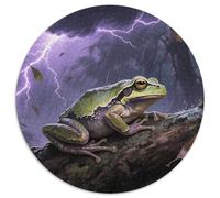 Poison Dart Frog 1000 Piece Wildlife Round Jigsaw Puzzles Colourful Educational Games for Adults And Kids 1000pcs (67.5x67.5cm)
