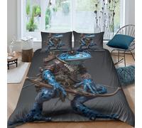 Poison Dart Frog Character Art Bedding Set 3D Printed Duvet Cover Soft Microfiber Quilt Cover Comforter Cover 3 Piece for Teens Boys Girls Double（200x200cm）