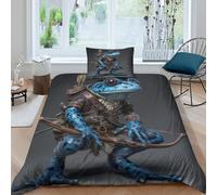 Poison Dart Frog Character Art Duvet Cover Set 3D Print 3Pcs Bedding Set,Easy-Care Quilt Cover,with Pillowcase for Kids Teens Adults Single（135x200cm）